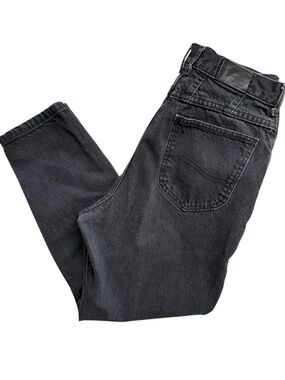 Vintage Lee Faded Black Denim Jeans 12P 100% Cotton